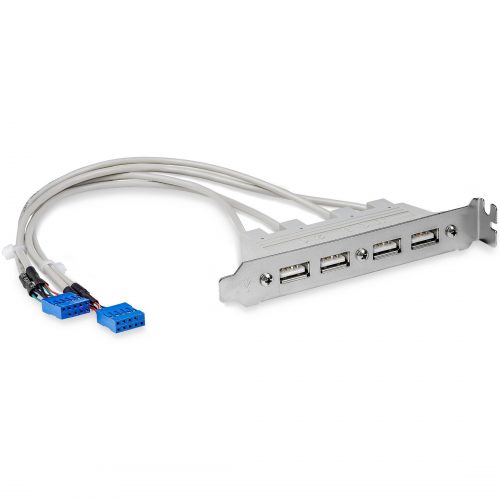 Startech .com .com 4 Port USB A Female Slot Plate AdapterUSB panel4 pin USB Type A (F)Provides four USB port connections to a… USBPLATE4