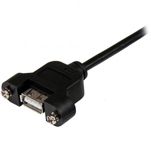 Startech .com .com 1 ft Panel Mount USB Cable A to AF/MAdd an external panel mount USB connection to a PC or faceplateUSB Fe… USBPNLAFAM1