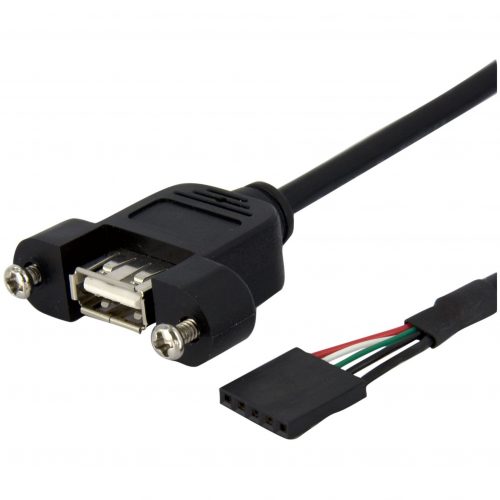Startech .com .com 1 ft Panel Mount USB CableUSB A to Motherboard Header Cable F/FConnect a panel-mountable USB port to your mo… USBPNLAFHD1