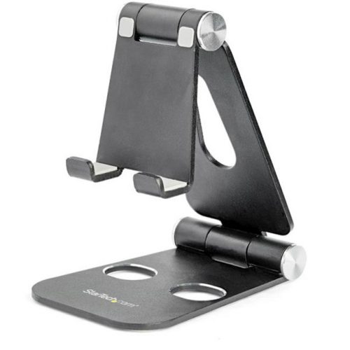 Startech .com Phone and Tablet StandFoldable Universal Mobile Device HolderSmartphones/TabletsAdjustable Cell Phone Stand for Desk -… USPTLSTNDB