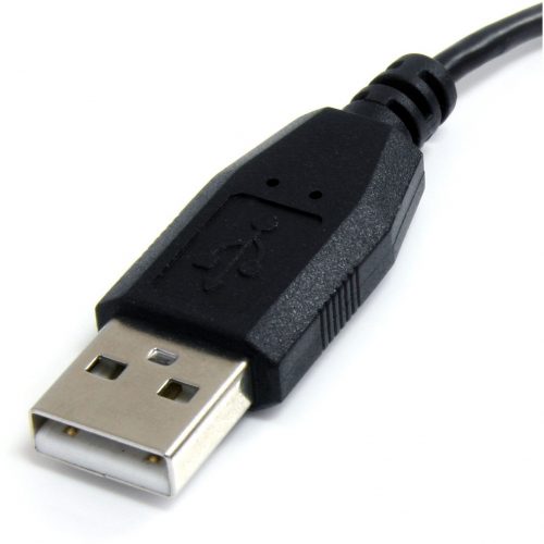 Startech .com 1 ft Micro USB CableA to Left Angle Micro BType A Male USBMicro Type B Male USB1ftBlack UUSBHAUB1LA
