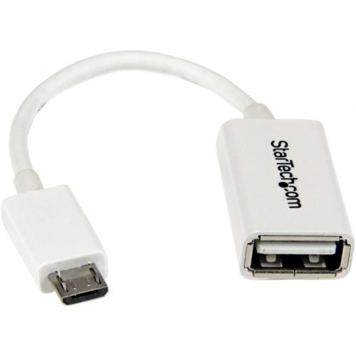 Startech .com 5in White Micro USB to USB OTG Host Adapter M/FConnect your USB On-The-Go capable tablet computer or Smartphone to USB 2.0 devi… UUSBOTGW