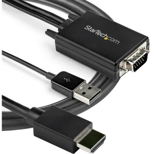 Startech .com 3m VGA to HDMI Converter Cable with USB Audio Support1080p Analog to Digital Video Adapter CableMale VGA to Male HDMIVG… VGA2HDMM3M