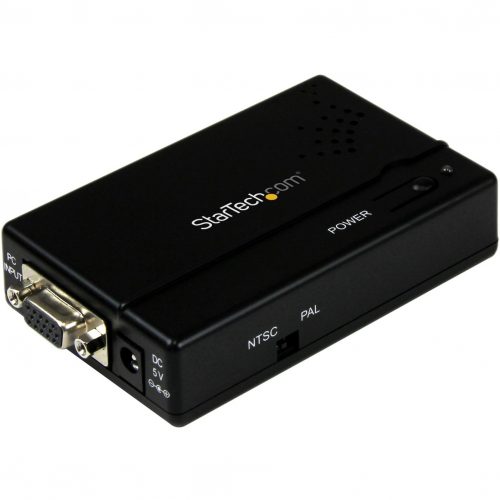 Startech .com High Resolution VGA to Composite (RCA) or S-Video ConverterPC to TVConnect a PC with VGA output to a composite or S-Video TV… VGA2VID