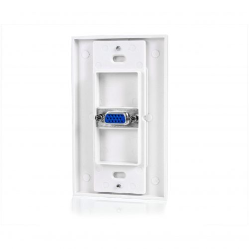 Startech .com Single Outlet 15-Pin Female VGA Wall PlateWhiteAdd an in-wall VGA port, for neat, professional quality video installations…. VGAPLATE