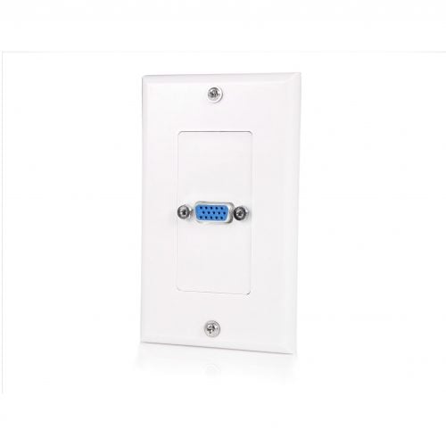Startech .com Single Outlet 15-Pin Female VGA Wall PlateWhiteAdd an in-wall VGA port, for neat, professional quality video installations…. VGAPLATE