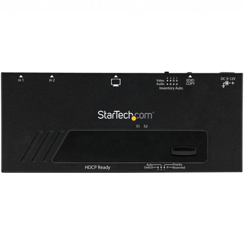 Startech .com 2 Port HDMI Switch w/ Automatic and Priority Switching1080pShare a single HDMI display or projector between two HDMI video s… VS221HDQ