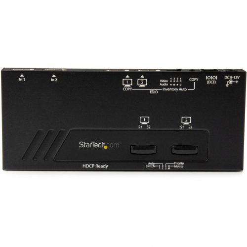 Startech .com 2×2 HDMI Matrix Switch4K with Fast Switching, Auto-Sensing and Serial ControlAutomatically switch between two video sources… VS222HD4K