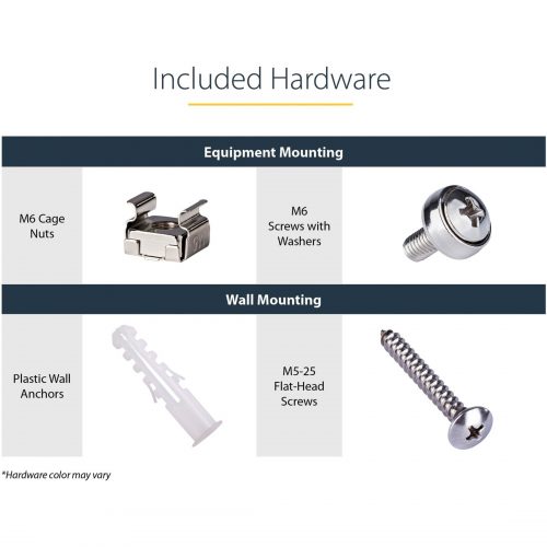 Startech .com 6U 13.78 n Deep Wallmounting Bracket for Patch PanelMount networking equipment and shallow rackmount devices with this 6U wal… WALLMOUNT6
