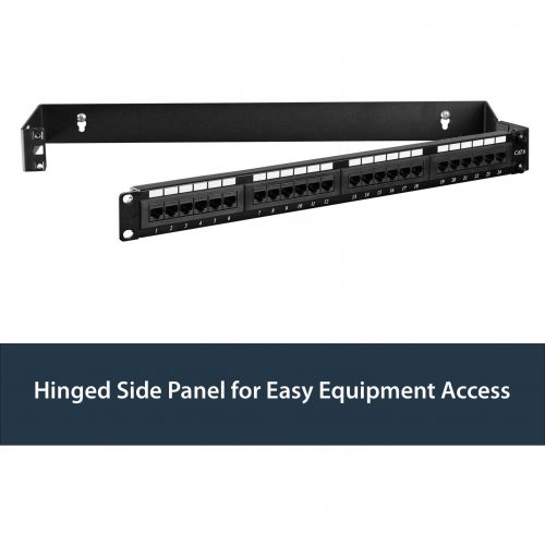 Startech .com 1U 19in Hinged Wallmounting Bracket for Patch PanelSteel WALLMOUNTH1