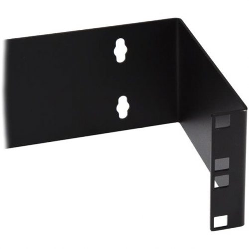 Startech .com 2U 19in Hinged Wallmount Bracket for Patch PanelsBlack WALLMOUNTH2