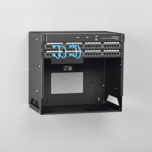 Startech .com 8U Wallmount Server Rack with Built-in ShelfSolid SteelAdjustable Depth 12in to 18inMount your server, network and tel… WALLSHELF8U