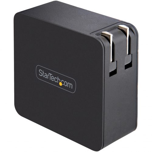 Startech .com USB C Wall Charger, 60W PD with 6ft/2m Cable, Portable USB Type C Laptop Charger, Universal Adapter, USB IF/ETL Certified60 Watt… WCH1CBK