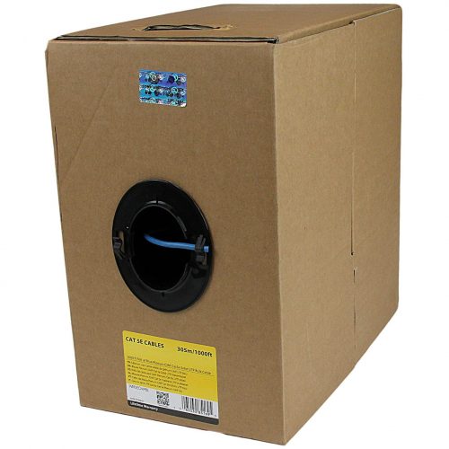 Startech .com 1000 ft Roll of Blue Plenum CMP Cat5e Solid UTP Bulk CableMake reliable Ethernet connections in applications requiring plenum… WIR5ECMPBL