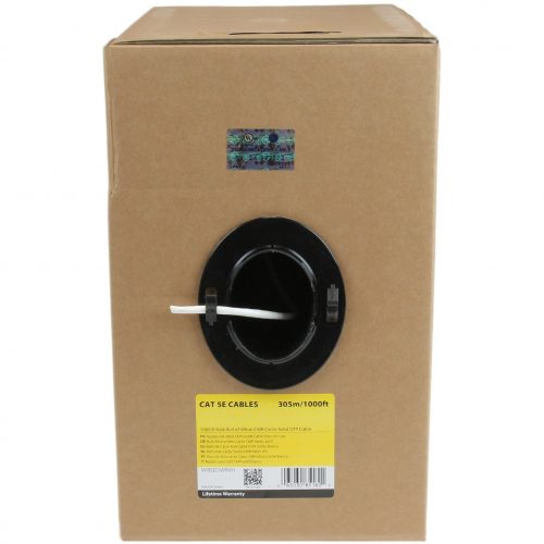 Startech .com 1000 ft Bulk Roll of White CMR Cat5e Solid UTP Riser CableMake reliable Ethernet connections in applications requiring CMR-ra… WIR5ECMRWH
