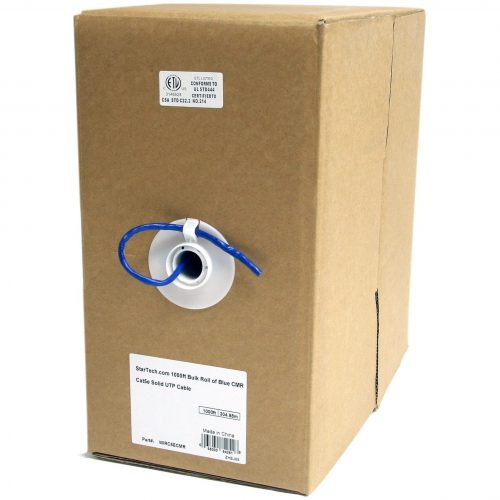 Startech .com 1000 ft Bulk Roll of Blue CMR Cat5e Solid UTP CableMake reliable Ethernet connections in applications requiring CMR-rated cabl… WIRC5ECMR