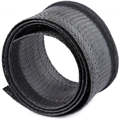 Startech .com 10ft (3m) Cable Management Sleeve, Braided Mesh Wire Wraps/Floor Cable Covers, Computer Cable Manager/Cord Concealer10ft flex… WKSTNCMFLX