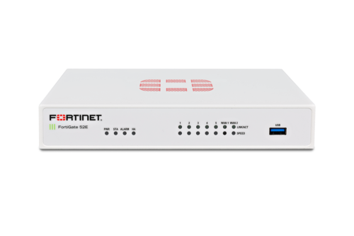 Fortinet FortiGate 52E Network Security/Firewall Appliance7 Port1000Base-TGigabit EthernetAES (256-bit), SHA-17 x RJ-45Desktop FG-52E