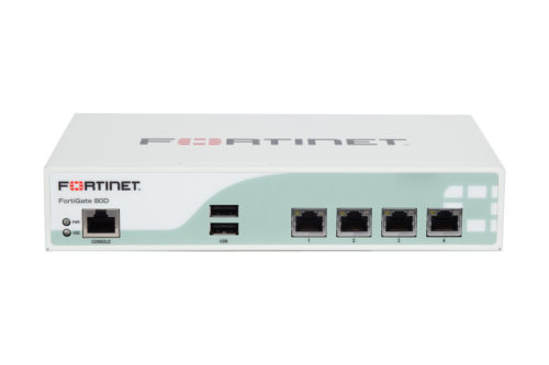 Fortinet FortiGate 80D Network Security/Firewall Appliance4 PortGigabit Ethernet4 x RJ-45Desktop, Rack-mountable FG-80D