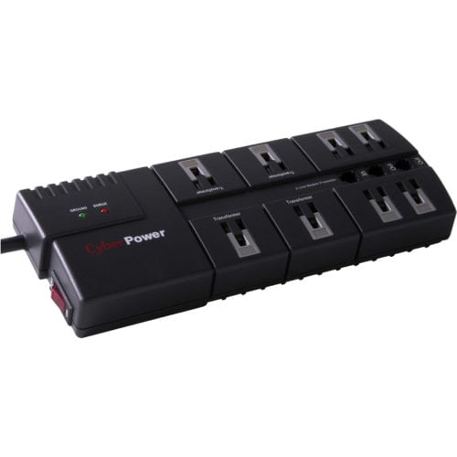 Cyber Power Office 850 2400J 8-Outlet Surge SuppressorReceptacles: 8 x NEMA 5-15R2400J 850