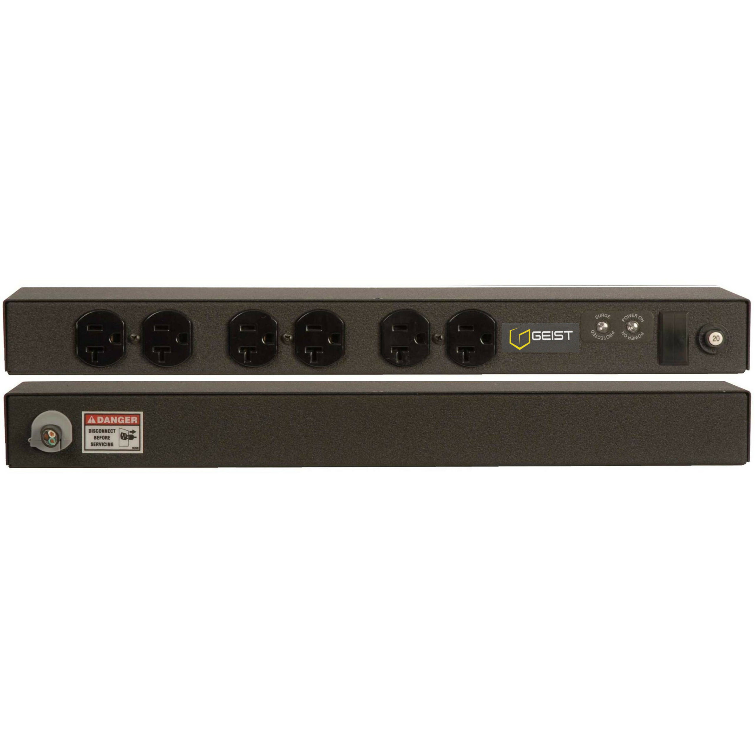 Vertiv Geist SPFN064-1023TL 6-Outlets PDUBasicNEMA L5-20P6 x NEMA 5-20R120 V AC1UHorizontalRack-mountable 11266