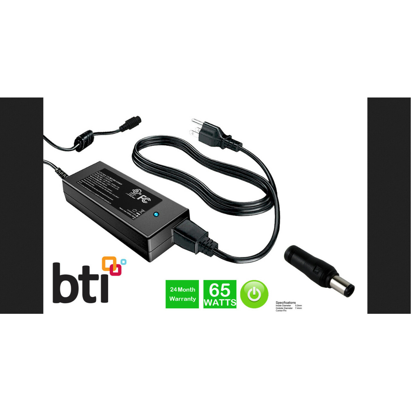 Battery Technology BTI AC Adapter65 W19 V/3.42 A Output 450-AENV-BTI