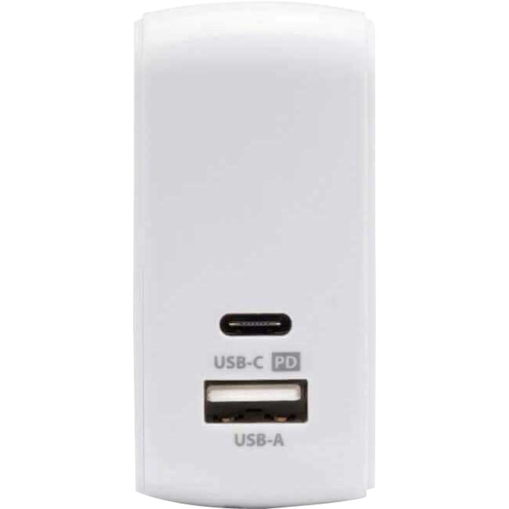 Targus iStore Multi-Port Power Cube 30W USB-C And USB-A Charger30 W3 A OutputWhite APA759CAI