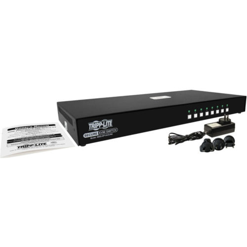 Tripp Lite Secure KVM Switch, 8-Port, Single Head, DisplayPort to DisplayPort, 4K, NIAP PP4.0, Audio, CAC, TAA8 Computer1 Local… B002-DP1AC8-N4