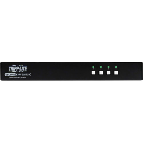 Tripp Lite Secure KVM Switch, 4-Port, Single Head, DP to HDMI (x4), 4K, NIAP PP4.0, Audio, CAC, TAA4 Computer1 Local User3… B002-HD1AC4-N4