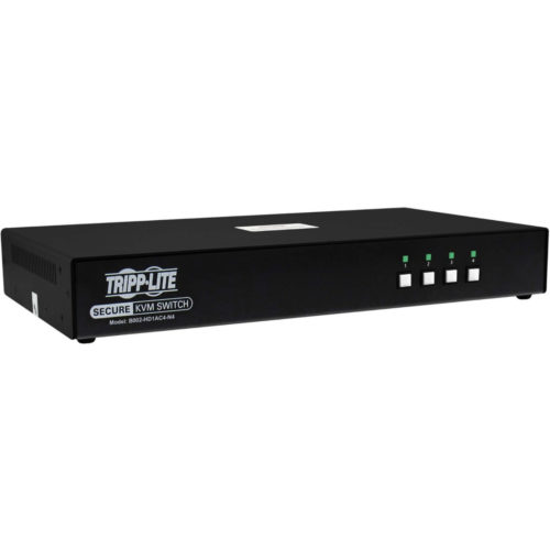 Tripp Lite Secure KVM Switch, 4-Port, Single Head, DP to HDMI (x4), 4K, NIAP PP4.0, Audio, CAC, TAA4 Computer1 Local User3… B002-HD1AC4-N4