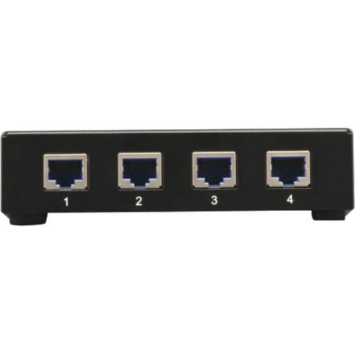 Tripp Lite 4-Port Component Video w/ Stereo Audio over Cat5/Cat6 Extender Splitter1 Input Device5 Output Device700 ft Range4 x Netw… B136-004
