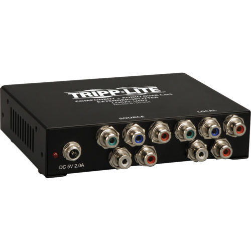 Tripp Lite 4-Port Component Video w/ Stereo Audio over Cat5/Cat6 Extender Splitter1 Input Device5 Output Device700 ft Range4 x Netw… B136-004