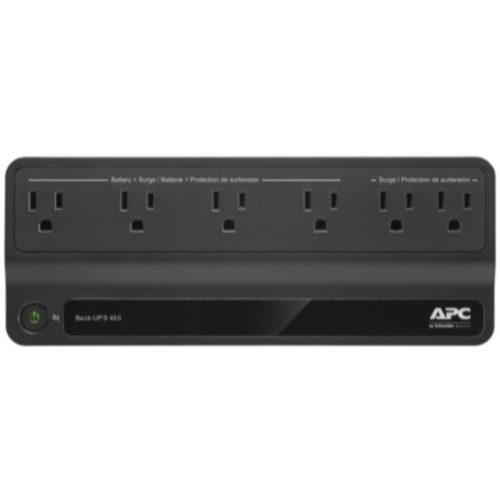 APC by Schneider Electric Back-UPS 450VA UPSTower8 Hour Recharge2.60 Minute Stand-by120 V AC Input120 V AC Output6 x NEMA 5-… BN450M-CA