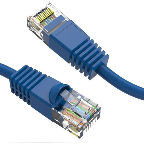 Axiom 35FT CAT6 UTP 550mhz Patch Cable Snagless Molded Boot (Blue)35 ft Category 6 Network Cable for Network DeviceFirst End: 1 x RJ-4… C6MB-B35-AX