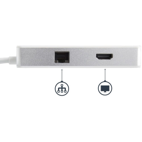 Startech .com USB C Multiport Adapter4K HDMISD / SDHC / SDXC Slot (UHS-II)Power DeliveryGbEUSB 3.0 PortUSB C AdapterUSB… DKT3CHSD4GPD