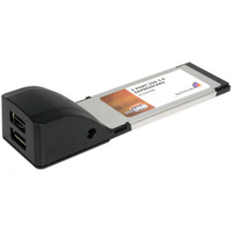 Startech .com 2 Port ExpressCard Laptop USB 2.0 Adapter Card2 x 4-pin Type A Female USB 2.0 USBPlug-in Module EC230USB