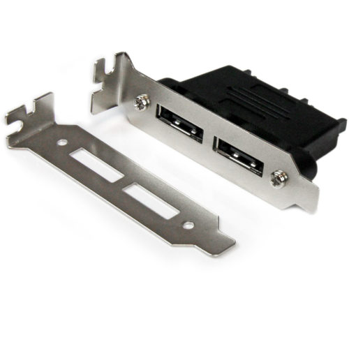 Startech .com 2 Port Low Profile SATA to eSATA Plate AdapterF/MAdd two eSATA ports to your PC, extended from internal Serial ATA conne… ESATAPLT2LPM