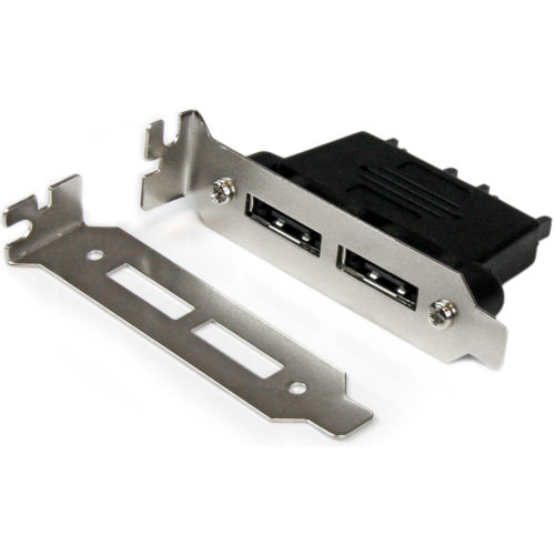 Startech .com 2 Port Low Profile SATA to eSATA Plate AdapterF/MAdd two eSATA ports to your PC, extended from internal Serial ATA conne… ESATAPLT2LPM