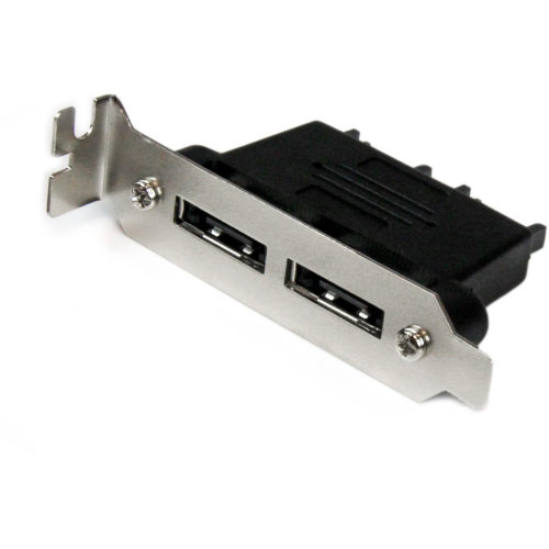 Startech .com 2 Port Low Profile SATA to eSATA Plate AdapterF/MAdd two eSATA ports to your PC, extended from internal Serial ATA conne… ESATAPLT2LPM