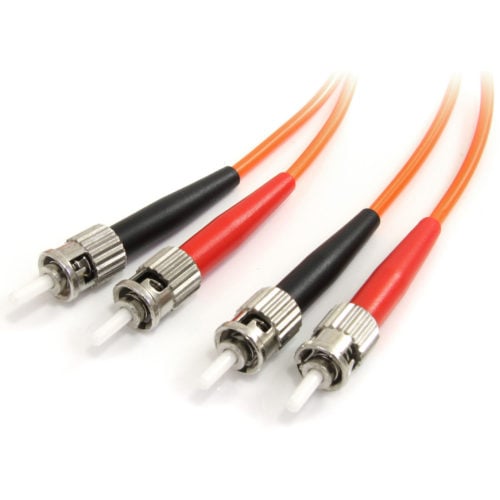 Startech .com 2m Fiber Optic CableMultimode Duplex 62.5/125LSZHST/STOM1ST to ST Fiber Patch CableConnect fiber network devices… FIBSTST2