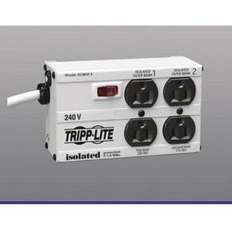 Tripp Lite Isobar Surge Protector Metal 230V 4 Outlet 1.8M Cord 330 JoulesReceptacles: 4 x NEMA 5-15R330J IB4-6/220