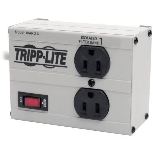 Tripp Lite ISOBAR2-6 Surge Suppressor2 x NEMA 5-15R1410 J125 V AC Input IBAR2-6D