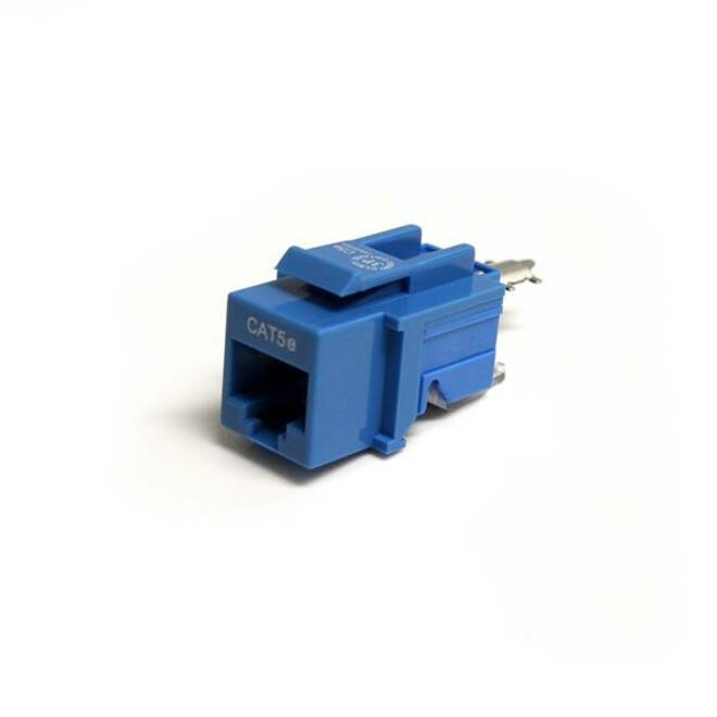 Startech .com Cat5e Modular Keystone Jack BlueTool-Less1 Pack1 x RJ-45 FemaleBlue KEYSTONE2BL