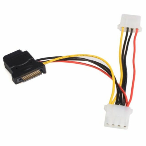 Startech .com Serial ATA 15 Pin to LP4 Power Cable Adapter w/ 2 Extra LP46 LP4SATAFM2L