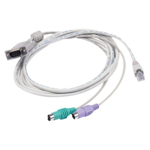 Raritan KVM UTP cableRJ-45 Network, mini-DIN (PS/2) PS/2HD-15 Video6.5ft MCUTP20-PS2