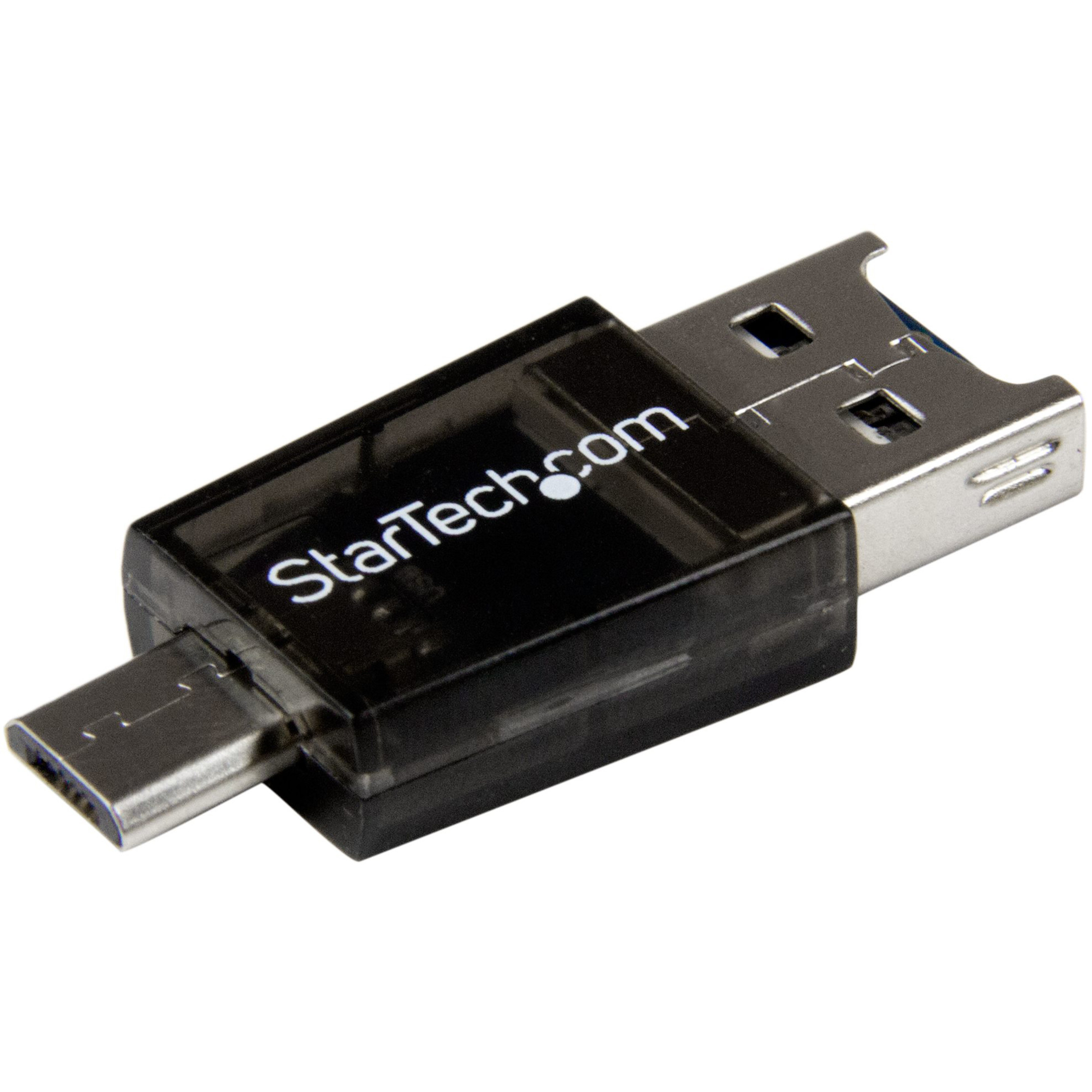 Startech Star Tech.com Micro SD to Micro USB / USB OTG Adapter Card Reader For Android DevicesConnect a Micro SD card to your computer or OTG mob… MSDREADU2OTG Startech Star Tech.com Micro SD to Micro USB / USB OTG Adapter Card Reader For Android DevicesConnect a Micro SD card to your computer or OTG mob… MSDREADU2OTG
