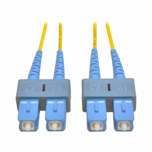 Tripp Lite 6M Duplex Singlemode 9/125 Fiber Optic Patch Cable SC/SC 20′ 20ft 6 MeterSC MaleSC Male19.69ftYellow N356-06M