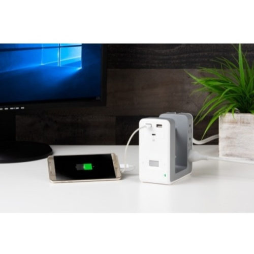 APC by Schneider Electric SurgeArrest Essential 6-Outlet Surge Suppressor/Protector6 x NEMA 5-15R, 3 x USB1080 J120 V AC Input PE6U21W