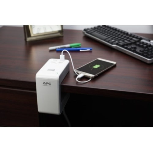 APC by Schneider Electric SurgeArrest Essential 6-Outlet Surge Suppressor/Protector6 x AC Power, 4 x USB1080 J120 V AC Input120 V AC… PE6U4W