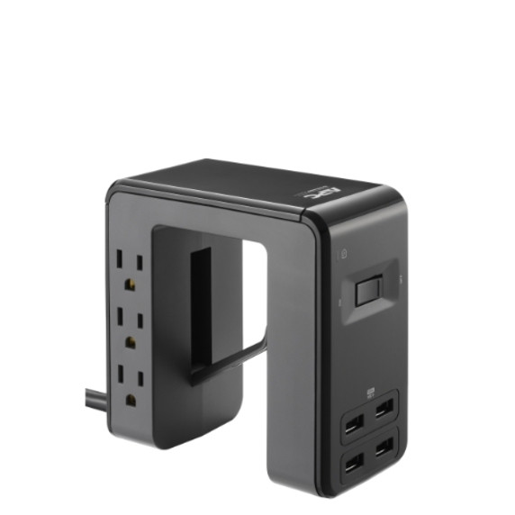 APC by Schneider Electric SurgeArrest Essential 6-Outlet Surge Suppressor/Protector6 x NEMA 5-15R, 4 x USB1080 J120 V AC Input PE6U4